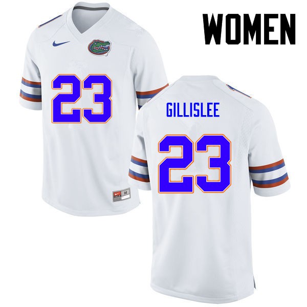 Florida Gators Women #23 Mike Gillislee College Football White